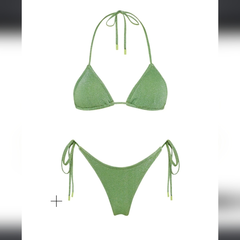 Vinca fawn sparkle String bathing suit top - Picture 5 of 7